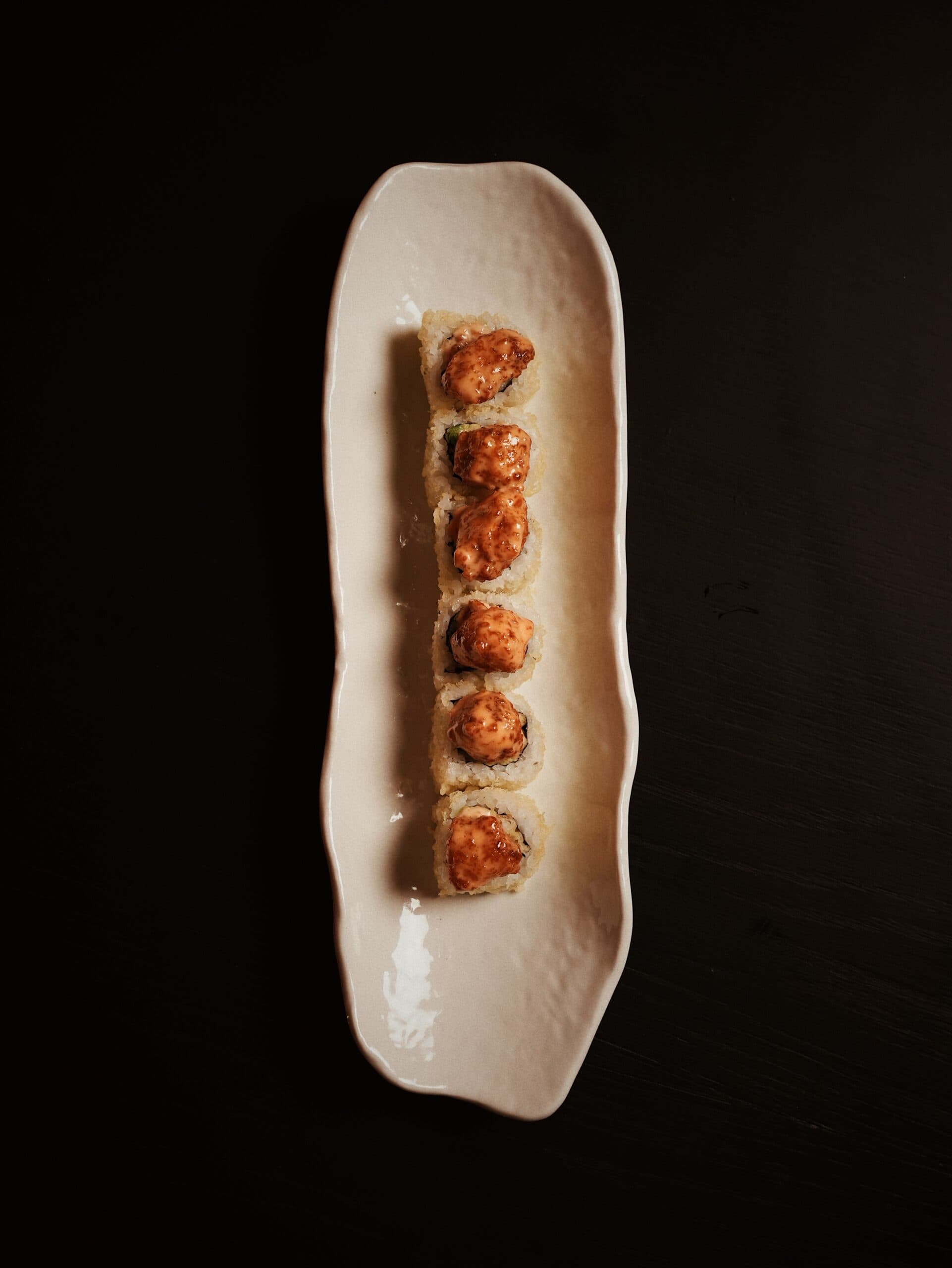 Ebi Snow, spicy-sauce maki